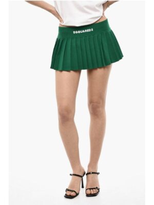 Dsquared² Pleated Mini Skirt with Logo