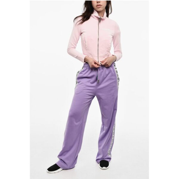 Dsquared² Brushed Cotton Cropped Zipped Sweatshirt - Image 4