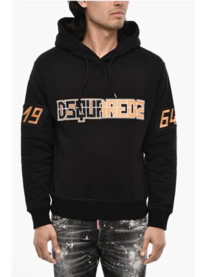 Dsquared² Cotton Hoodie with Embossed Logo