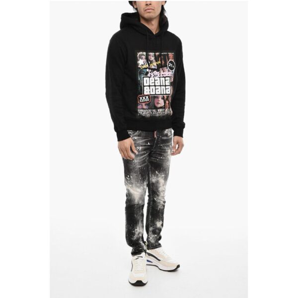 Dsquared² Cotton Hoodie with Maxi Print - Image 4