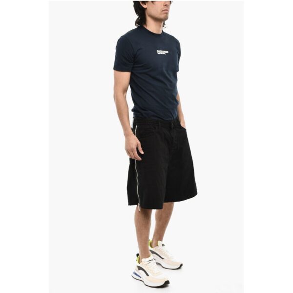 Dsquared² Dark Wash Shorts with Side Zip - Image 4