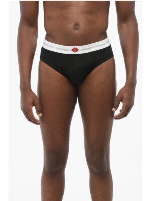 Dsquared² Cotton Blend Slip with Logoed Elastic Waistband