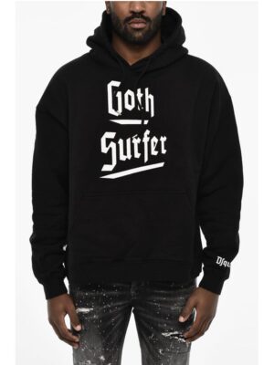 Dsquared² Cotton Hoodie with Gothic Print