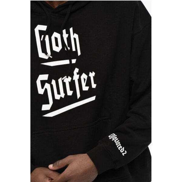 Dsquared² Cotton Hoodie with Gothic Print - Image 3