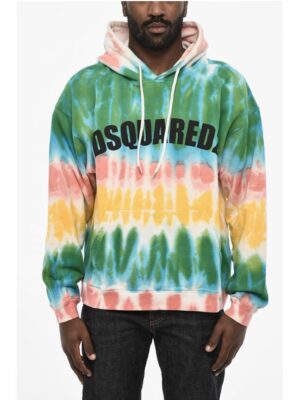 Dsquared² Tie Dye Effect Cotton Hoodie