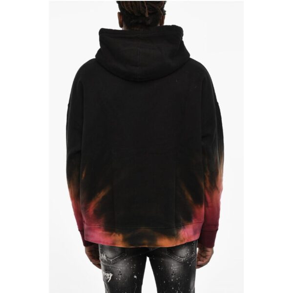 Dsquared² Fleeced-Cotton Hoodie with Gradient Hem - Image 2