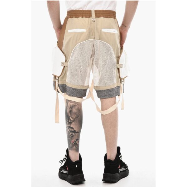 Dsquared² Mesh Shorts with Maxi Pockets and Suspenders - Image 2