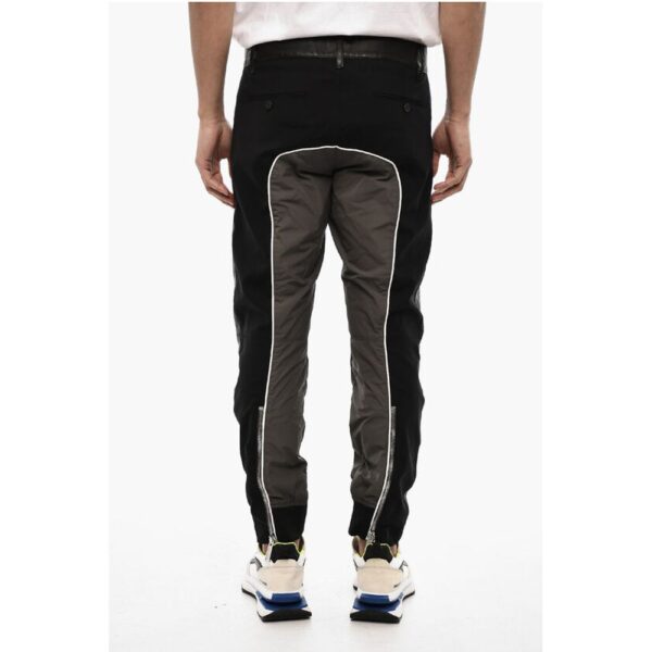 Dsquared² Leather Pants with Nylon Details - Image 2