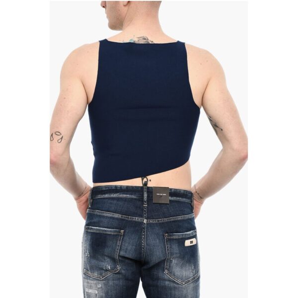 Dsquared² Asymmetrical Cut Knitted Cropped Top - Image 2