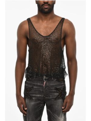 Dsquared² Sequined Openwork Tank Top