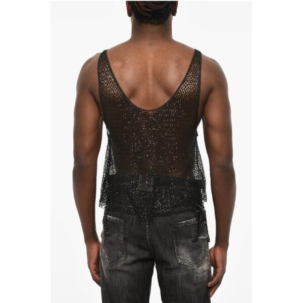 Dsquared² Sequined Openwork Tank Top - Image 2