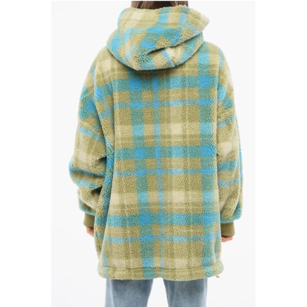 Dsquared² Sherpa Zip-up Hoodie with Tartan Pattern - Image 2