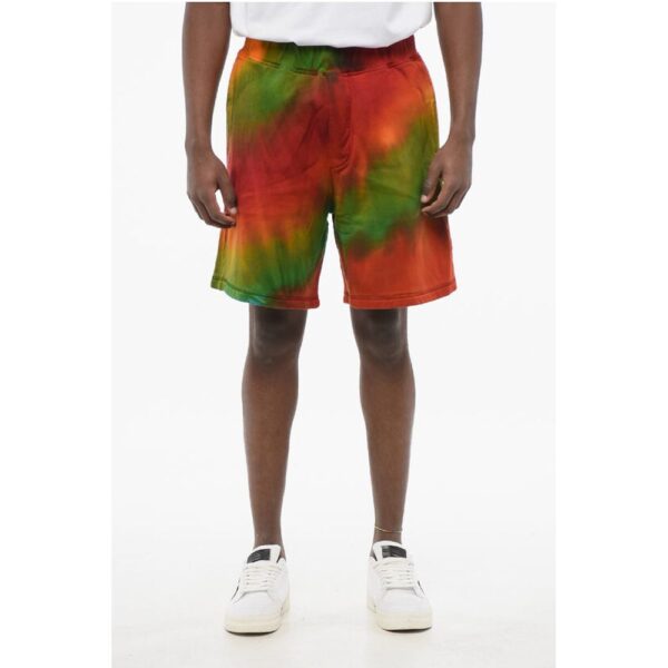 Dsquared² Tie Dye Jersey Shorts with Elastic Waistband