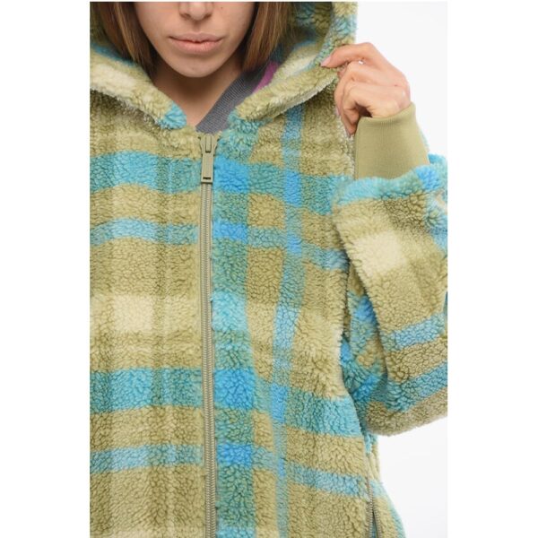 Dsquared² Sherpa Zip-up Hoodie with Tartan Pattern - Image 3