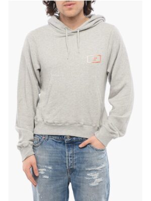 Martine Rose Cotton SHRUNKEN Hoodie with Patch Pocket