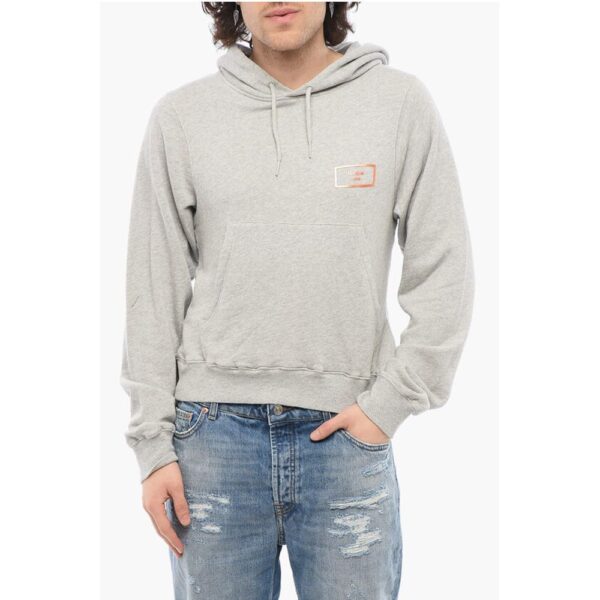 Martine Rose Cotton SHRUNKEN Hoodie with Patch Pocket