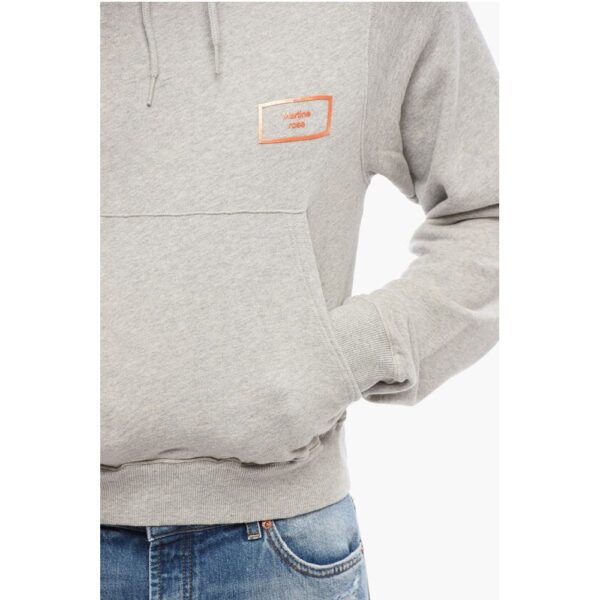 Martine Rose Cotton SHRUNKEN Hoodie with Patch Pocket - Image 3