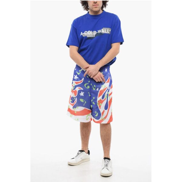 Sky High Farm All-Over Printed Perforated Shorts with Drawstring Waist - Image 4