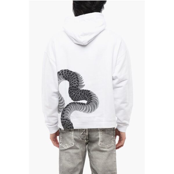 Dsquared² Brushed Cotton Hoodie With Dragons Priint - Image 2
