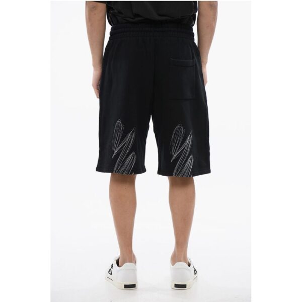 Off-White Brushed Cotton SCRIBBLE Embroidered Jogger Shirts - Image 2