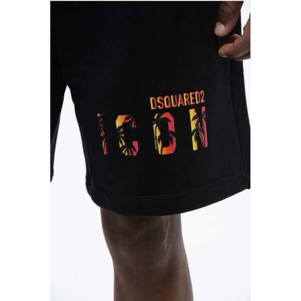 Dsquared² ICON Cotton Printed Shorts - Image 3