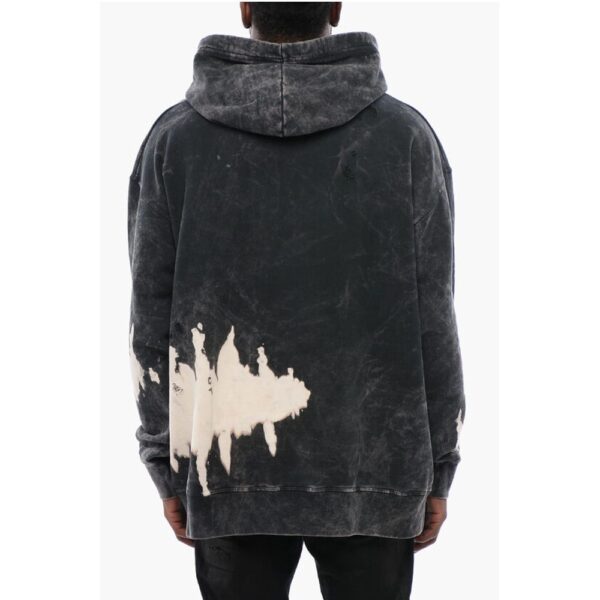 Dsquared² Bleached Effect Brushed Cotton Hoodie - Image 2