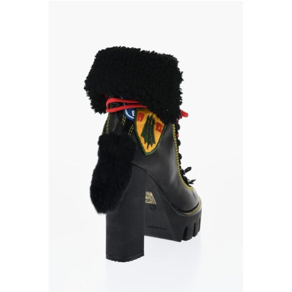 Dsquared² Leather CANADA HIKE Platform Booties with Carrion Sole 13cm - Image 2