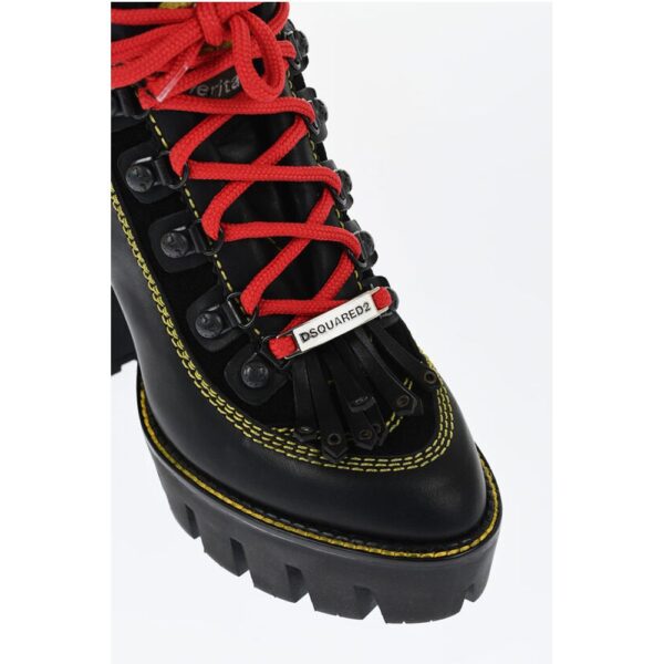 Dsquared² Leather CANADA HIKE Platform Booties with Carrion Sole 13cm - Image 4