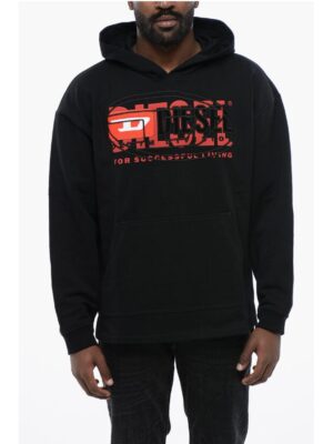 Diesel Brushed Cotton S-BAXT Hoodie with Embroidered Logo