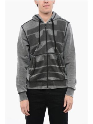 Diesel RED TAG Maxi Logo Print S-GINN-HOOD-ZIP-L1 Hoodie with Zip C