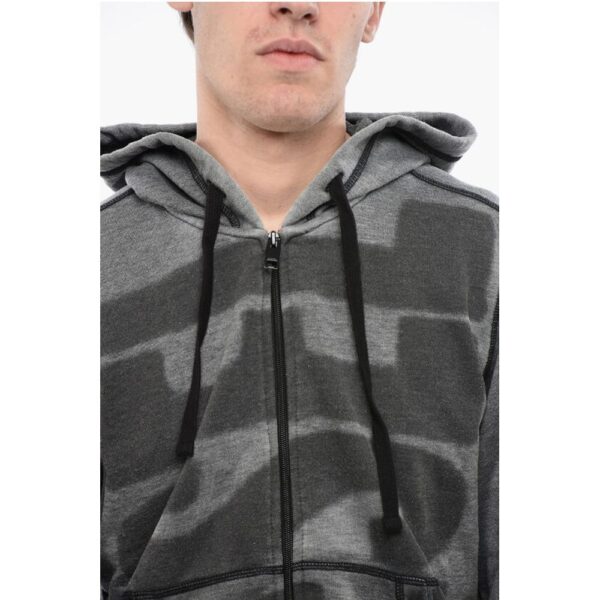 Diesel RED TAG Maxi Logo Print S-GINN-HOOD-ZIP-L1 Hoodie with Zip C - Image 3