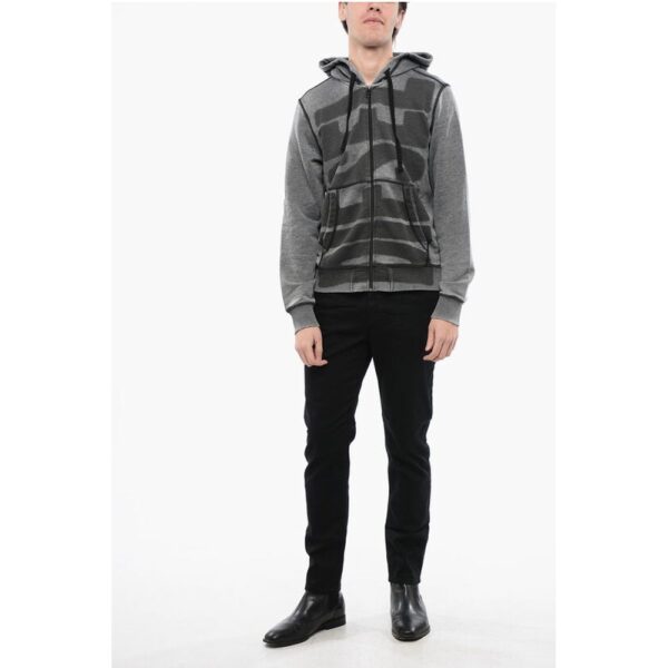 Diesel RED TAG Maxi Logo Print S-GINN-HOOD-ZIP-L1 Hoodie with Zip C - Image 4