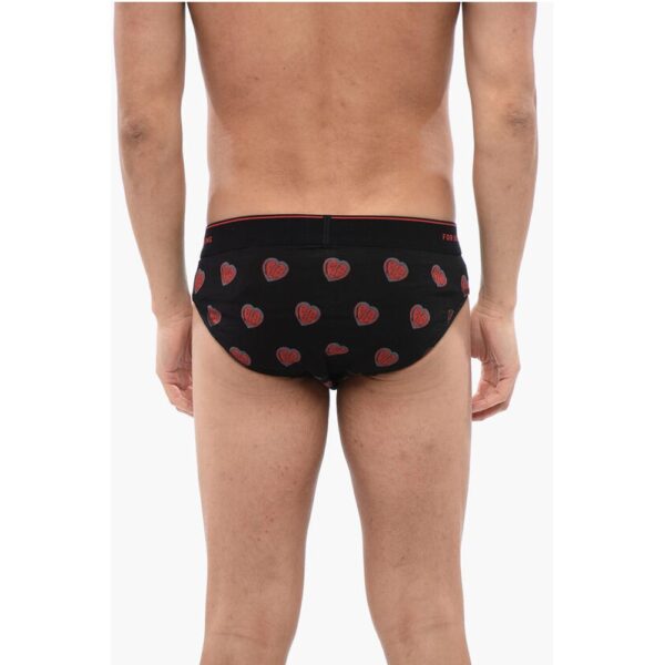Diesel Set of 3 Stretch Cotton Briefs with Logoed Elastic Band - Image 2