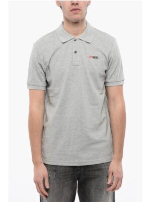 Diesel RED TAG Cotton Piquè T-SMITH-DIV Polo Shirt with Contrasting