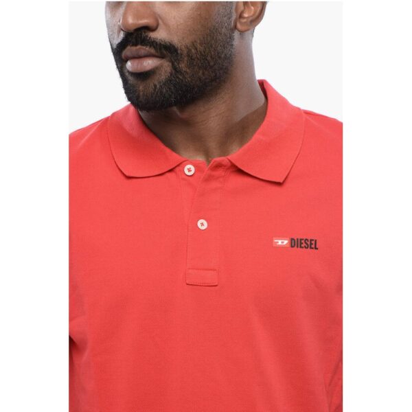 Diesel Slim Fit T-SMITH-DIV Polo Shirt with Contrasting Logo - Image 3