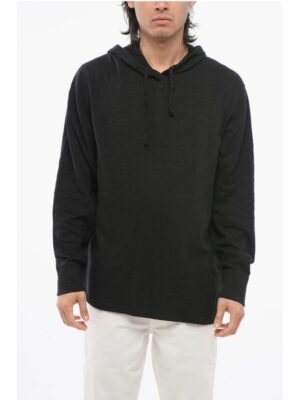 Rag&Bone Monochrome Knitted Cotton Hoodie