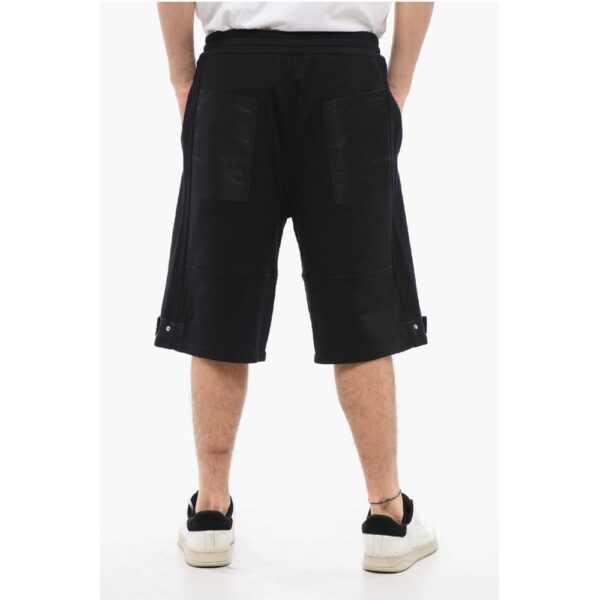 Alexander McQueen Brushed Cotton Shorts with Nylon Details - Image 2