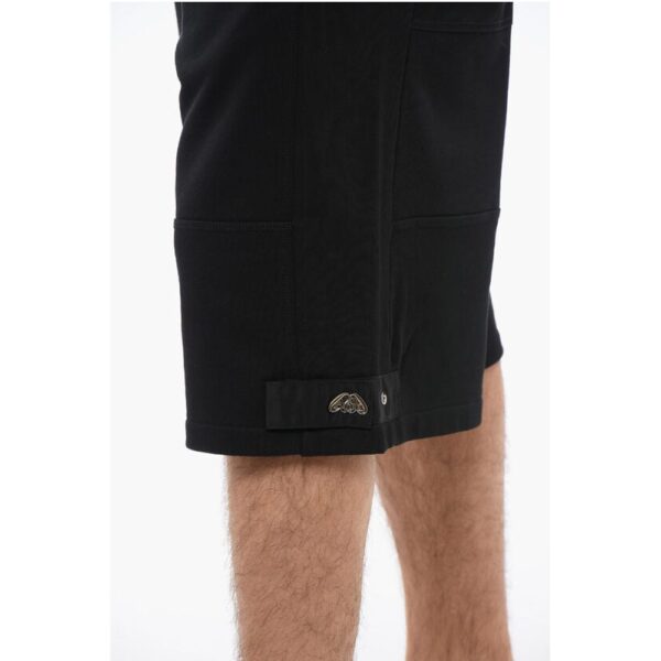 Alexander McQueen Brushed Cotton Shorts with Nylon Details - Image 3