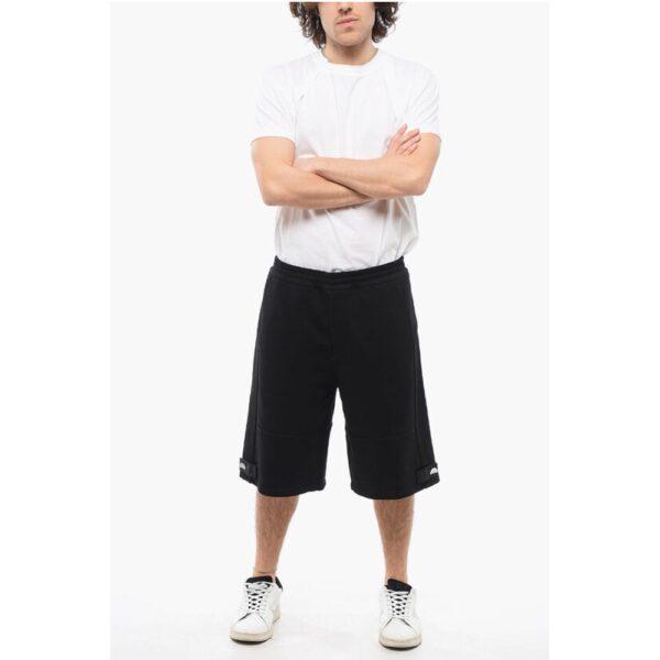 Alexander McQueen Brushed Cotton Shorts with Nylon Details - Image 4