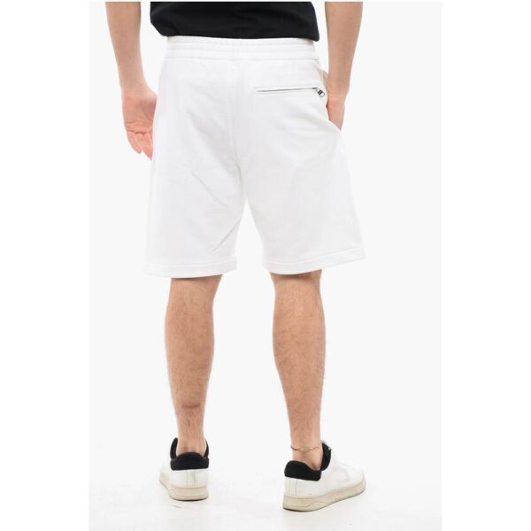 Alexander McQueen Brushed Cotton Shorts with Printed Logo - Image 2