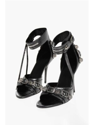 Balenciaga Lamè Leather CAGOLE Sandals with Studs 11cm