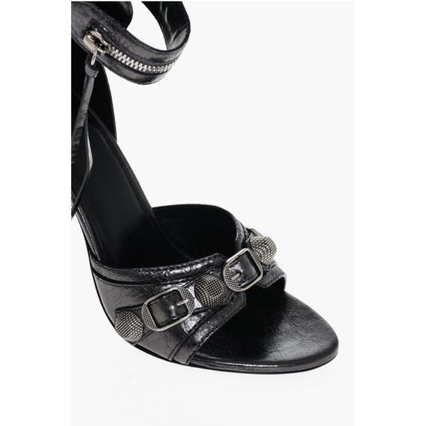 Balenciaga Lamè Leather CAGOLE Sandals with Studs 11cm - Image 4