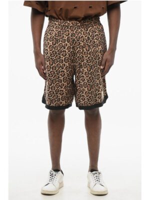 Armani EMPORIO Animal Patterned Fabric Reversible Shorts