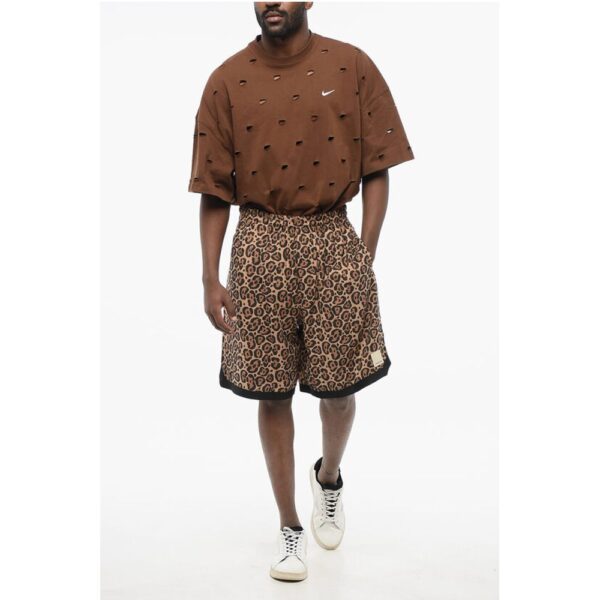 Armani EMPORIO Animal Patterned Fabric Reversible Shorts - Image 4