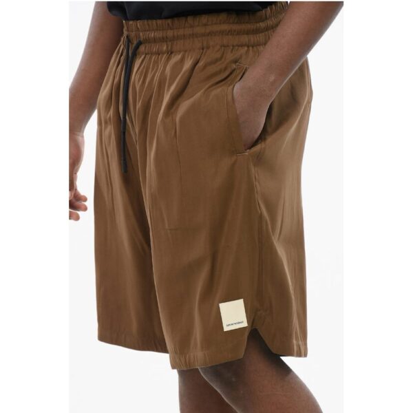 Armani EMPORIO Animal Patterned Fabric Reversible Shorts - Image 7