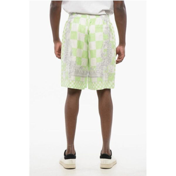 Versace Silk MEDUSA Shorts with Elastic Waistband - Image 2