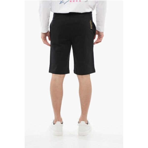 Armani EA7 Cotton Shorts with Lamè Printed Logo - Image 2