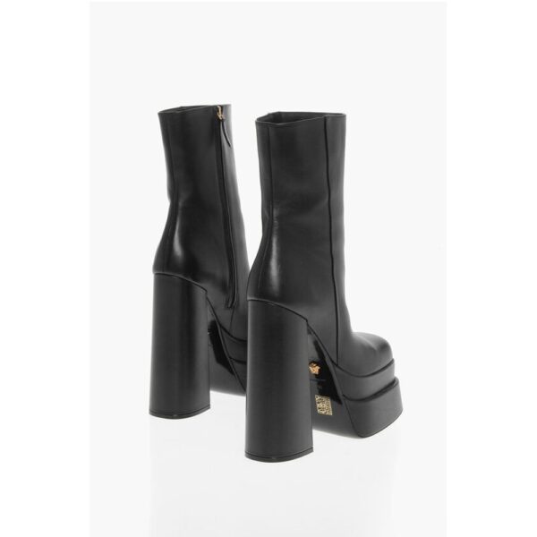 Versace Leather HYPER Platform Booties with Inner Zip 16cm - Image 2