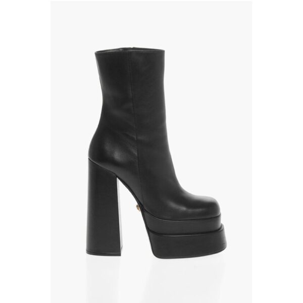 Versace Leather HYPER Platform Booties with Inner Zip 16cm - Image 3