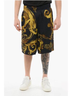 Versace JEANS COUTURE Barocco Patterned WATERCOLOR Viscose Shorts